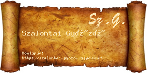 Szalontai Győző névjegykártya